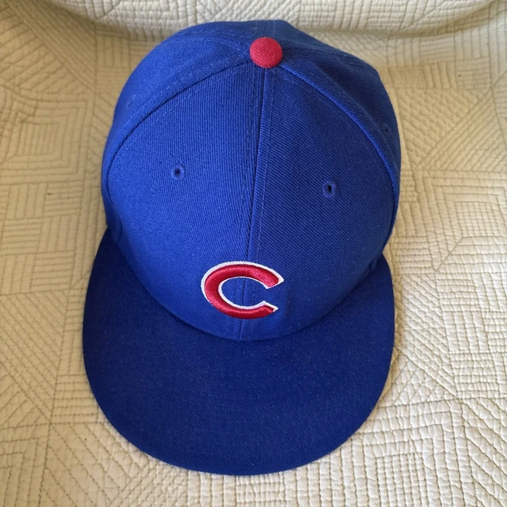 Chicago Cubs New Era 59FIFTY Fitted Hat Size 7 1/8 Royal Blue MLB Baseball Cap